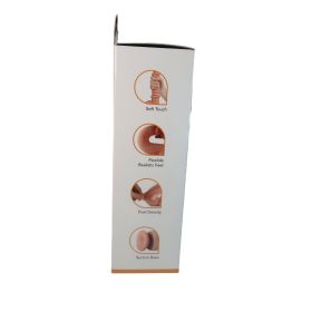 Get Lucky Real Skin 7.5" Dual Layer Dildo Dark Brown