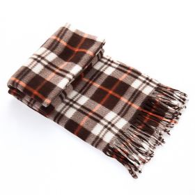 Autumn And Winter Black And White Plaid Plus-sized Thickening Thermal Men's And Women's Scarf (Option: 10 Colors-165cm)