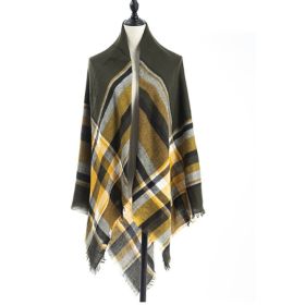 Women's Cashmere-like Plus-sized Double-sided Qicaigei Scarf Shawl (Option: B3-140X140CM)
