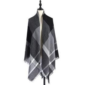 Women's Cashmere-like Plus-sized Double-sided Qicaigei Scarf Shawl (Option: C5-140X140CM)