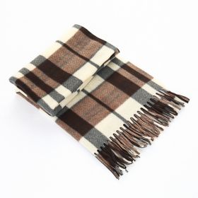 Autumn And Winter Black And White Plaid Plus-sized Thickening Thermal Men's And Women's Scarf (Option: 15 Colors-165cm)
