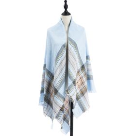 Women's Cashmere-like Plus-sized Double-sided Qicaigei Scarf Shawl (Option: D4-140X140CM)