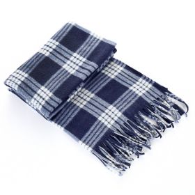 Autumn And Winter Black And White Plaid Plus-sized Thickening Thermal Men's And Women's Scarf (Option: 16 Colors-165cm)